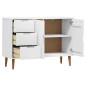 vidaXL Aparador MOLDE madera maciza de pino blanca 113x40x80 cm vidaXL Aparador MOLDE madera maciza de pino blanca 113x40x80 cm