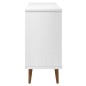 vidaXL Aparador MOLDE madera maciza de pino blanca 113x40x80 cm vidaXL Aparador MOLDE madera maciza de pino blanca 113x40x80 cm
