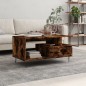 vidaXL Mesa de centro madera contrachapada roble ahumado 90x49x45 cm vidaXL Mesa de centro madera contrachapada roble ahumado 90x49x45 cm