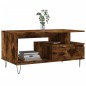vidaXL Mesa de centro madera contrachapada roble ahumado 90x49x45 cm vidaXL Mesa de centro madera contrachapada roble ahumado 90x49x45 cm