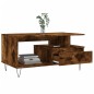 vidaXL Mesa de centro madera contrachapada roble ahumado 90x49x45 cm vidaXL Mesa de centro madera contrachapada roble ahumado 90x49x45 cm