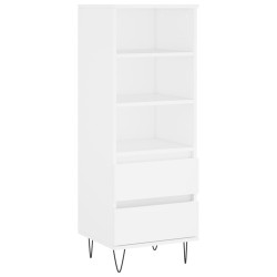 vidaXL Aparador alto madera contrachapada blanco 40x36x110 cm
