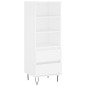 vidaXL Aparador alto madera contrachapada blanco 40x36x110 cm vidaXL Aparador alto madera contrachapada blanco 40x36x110 cm
