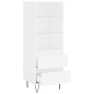 vidaXL Aparador alto madera contrachapada blanco 40x36x110 cm vidaXL Aparador alto madera contrachapada blanco 40x36x110 cm