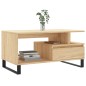 vidaXL Mesa de centro madera contrachapada roble Sonoma 90x49x45 cm vidaXL Mesa de centro madera contrachapada roble Sonoma 90x49x45 cm