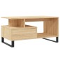 vidaXL Mesa de centro madera contrachapada roble Sonoma 90x49x45 cm vidaXL Mesa de centro madera contrachapada roble Sonoma 90x49x45 cm