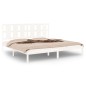 vidaXL Estructura de cama madera maciza blanca Super King 180x200 cm