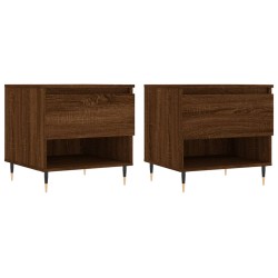 vidaXL Mesas de centro 2 uds madera ingeniería roble marrón 50x46x50cm