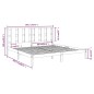 vidaXL Estructura de cama madera maciza blanca Super King 180x200 cm