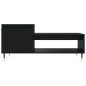 vidaXL Mesa de centro madera contrachapada negro 100x50x45 cm