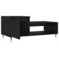 vidaXL Mesa de centro madera contrachapada negro 100x50x45 cm