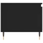 vidaXL Mesa de centro madera contrachapada negro 100x50x45 cm