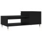vidaXL Mesa de centro madera contrachapada negro 100x50x45 cm