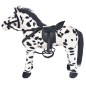 vidaXL Caballo de peluche de pie negro y blanco XXL vidaXL Caballo de peluche de pie negro y blanco XXL
