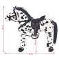 vidaXL Caballo de peluche de pie negro y blanco XXL vidaXL Caballo de peluche de pie negro y blanco XXL