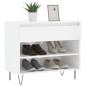 vidaXL Mueble zapatero madera contrachapada blanco brillo 70x36x60 cm vidaXL Mueble zapatero madera contrachapada blanco brillo 70x36x60 cm