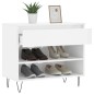 vidaXL Mueble zapatero madera contrachapada blanco brillo 70x36x60 cm vidaXL Mueble zapatero madera contrachapada blanco brillo 70x36x60 cm