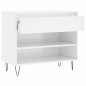 vidaXL Mueble zapatero madera contrachapada blanco brillo 70x36x60 cm vidaXL Mueble zapatero madera contrachapada blanco brillo 70x36x60 cm
