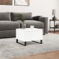 vidaXL Mesa de centro madera de ingeniería blanco brillo 50x46x35 cm