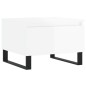 vidaXL Mesa de centro madera de ingeniería blanco brillo 50x46x35 cm