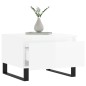 vidaXL Mesa de centro madera de ingeniería blanco brillo 50x46x35 cm