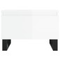 vidaXL Mesa de centro madera de ingeniería blanco brillo 50x46x35 cm