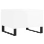vidaXL Mesa de centro madera de ingeniería blanco brillo 50x46x35 cm