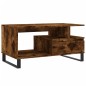 vidaXL Mesa de centro madera contrachapada roble ahumado 90x49x45 cm vidaXL Mesa de centro madera contrachapada roble ahumado 90x49x45 cm