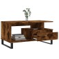 vidaXL Mesa de centro madera contrachapada roble ahumado 90x49x45 cm vidaXL Mesa de centro madera contrachapada roble ahumado 90x49x45 cm