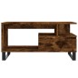 vidaXL Mesa de centro madera contrachapada roble ahumado 90x49x45 cm vidaXL Mesa de centro madera contrachapada roble ahumado 90x49x45 cm