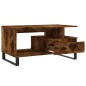 vidaXL Mesa de centro madera contrachapada roble ahumado 90x49x45 cm vidaXL Mesa de centro madera contrachapada roble ahumado 90x49x45 cm