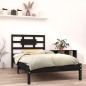 vidaXL Estructura de cama madera maciza de pino negra 90x200 cm