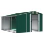 vidaXL Cobertizo de jardín acero galvanizado verde 277x365,5x179 cm vidaXL Cobertizo de jardín acero galvanizado verde 277x365,5x179 cm