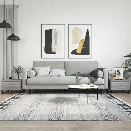 vidaXL Mesas de centro 2 uds madera ingeniería gris Sonoma 50x46x35 cm
