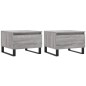 vidaXL Mesas de centro 2 uds madera ingeniería gris Sonoma 50x46x35 cm vidaXL Mesas de centro 2 uds madera ingeniería gris Sonoma 50x46x35 cm