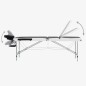 vidaXL Camilla de masaje plegable 3 zonas aluminio negro y blanco vidaXL Camilla de masaje plegable 3 zonas aluminio negro y blanco