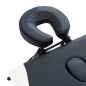 vidaXL Camilla de masaje plegable 3 zonas aluminio negro y blanco vidaXL Camilla de masaje plegable 3 zonas aluminio negro y blanco