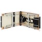 vidaXL Camilla de masaje plegable 3 zonas aluminio negro y blanco vidaXL Camilla de masaje plegable 3 zonas aluminio negro y blanco