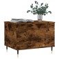 vidaXL Mesa de centro madera contrachapada roble ahumado 60x44,5x45 cm