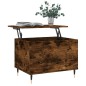vidaXL Mesa de centro madera contrachapada roble ahumado 60x44,5x45 cm