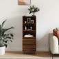vidaXL Aparador alto madera contrachapada roble marrón 40x36x110 cm vidaXL Aparador alto madera contrachapada roble marrón 40x36x110 cm