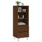 vidaXL Aparador alto madera contrachapada roble marrón 40x36x110 cm vidaXL Aparador alto madera contrachapada roble marrón 40x36x110 cm