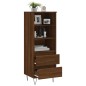 vidaXL Aparador alto madera contrachapada roble marrón 40x36x110 cm vidaXL Aparador alto madera contrachapada roble marrón 40x36x110 cm