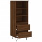vidaXL Aparador alto madera contrachapada roble marrón 40x36x110 cm vidaXL Aparador alto madera contrachapada roble marrón 40x36x110 cm