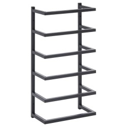 vidaXL Toallero de acero negro 24x12x48 cm