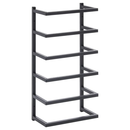 vidaXL Toallero de acero negro 24x12x48 cm