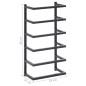 vidaXL Toallero de acero negro 24x12x48 cm vidaXL Toallero de acero negro 24x12x48 cm