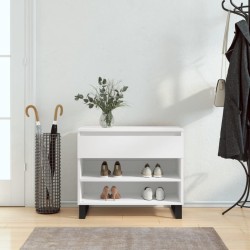 vidaXL Mueble zapatero madera contrachapada blanco 70x36x60 cm