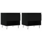 vidaXL Mesas de centro 2 uds madera de ingeniería negro 50x46x50 cm vidaXL Mesas de centro 2 uds madera de ingeniería negro 50x46x50 cm