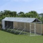 vidaXL Perrera de exterior con toldo acero galvanizado plata 2x14x2,5m vidaXL Perrera de exterior con toldo acero galvanizado plata 2x14x2,5m